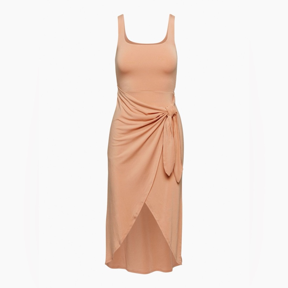 Aritzia Saturn Midi Dress in Coral